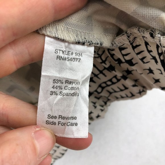 CAbi Women's Size Small #931 Coupe Black White Print Short Sleeve Bomber Jacket - Picture 9 of 12